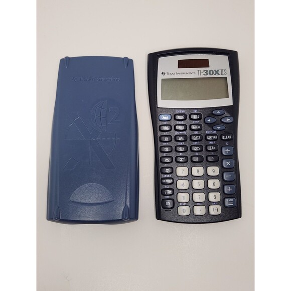 Texas Instruments TI-30XIIS Scientific Calculator Black Solar Cover Tested Works - Picture 1 of 6